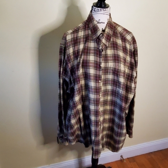 L.L. Bean Other - L.L. Bean Cotton Flannel Button Down Shacket Size XXL